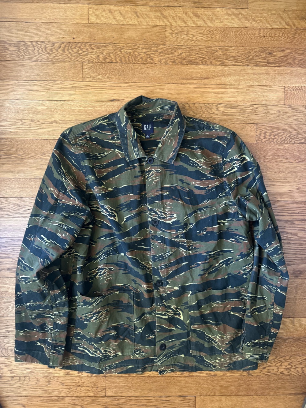 GAP Tiger Stripe Camo Shirt - Olive Green/Brown/Black